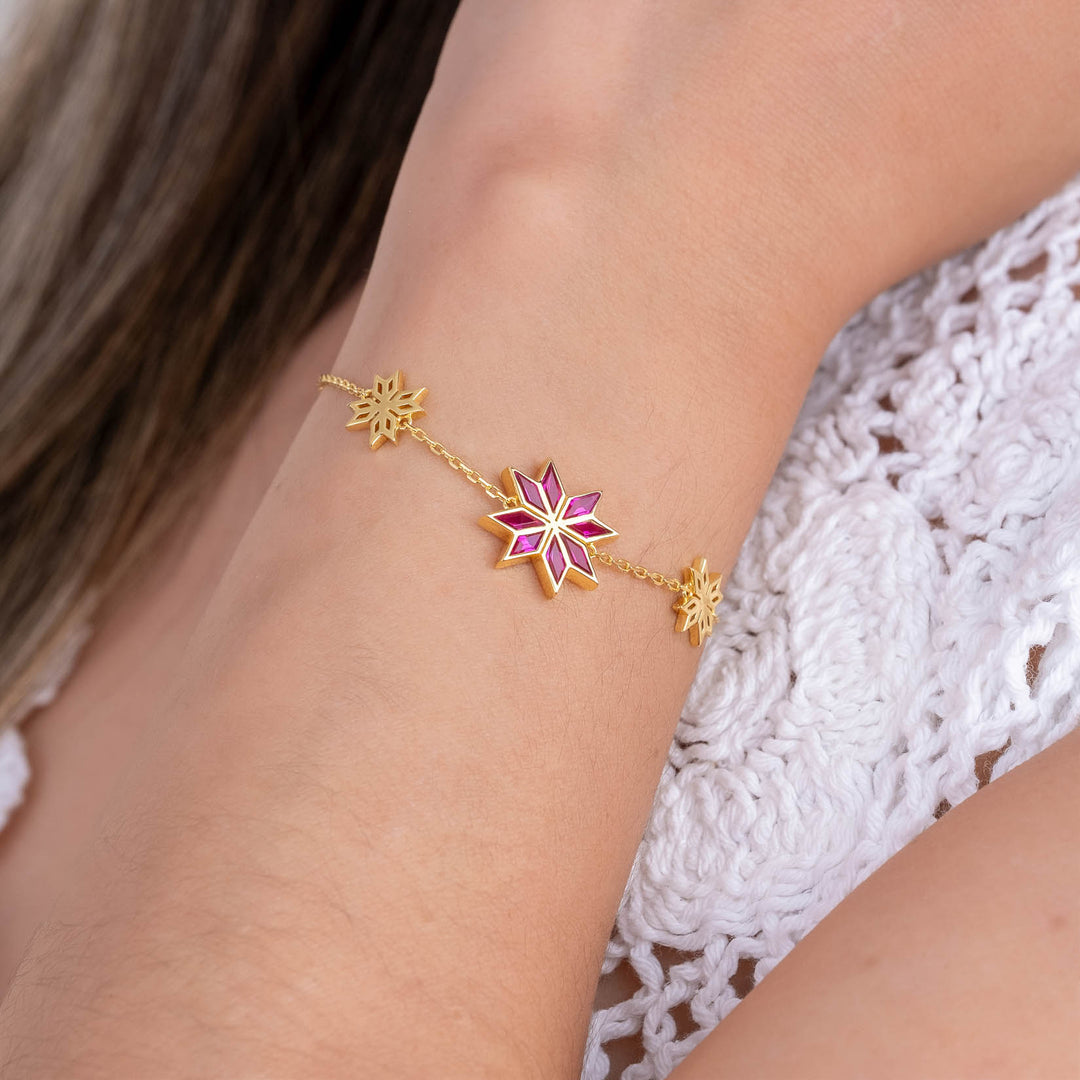 Tatreez Ruby Bracelet
