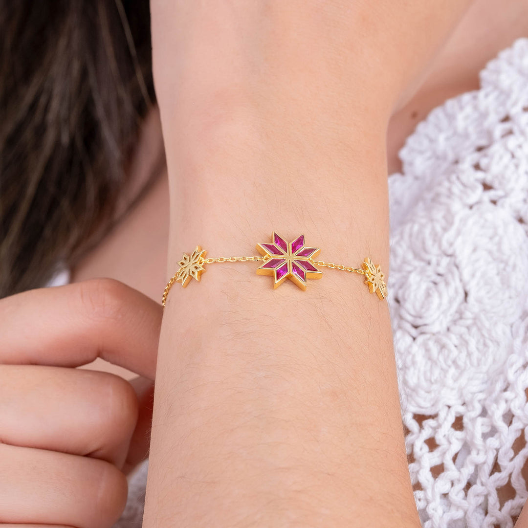 Tatreez Ruby Bracelet