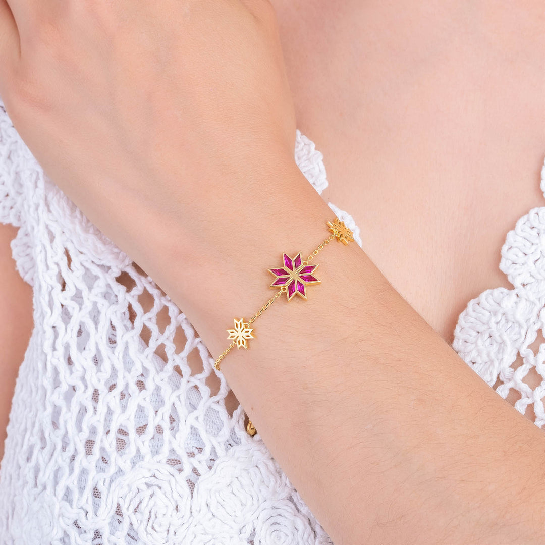 Tatreez Ruby Bracelet