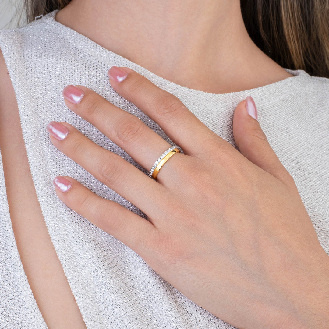 Dual-Tone Pavé Ring