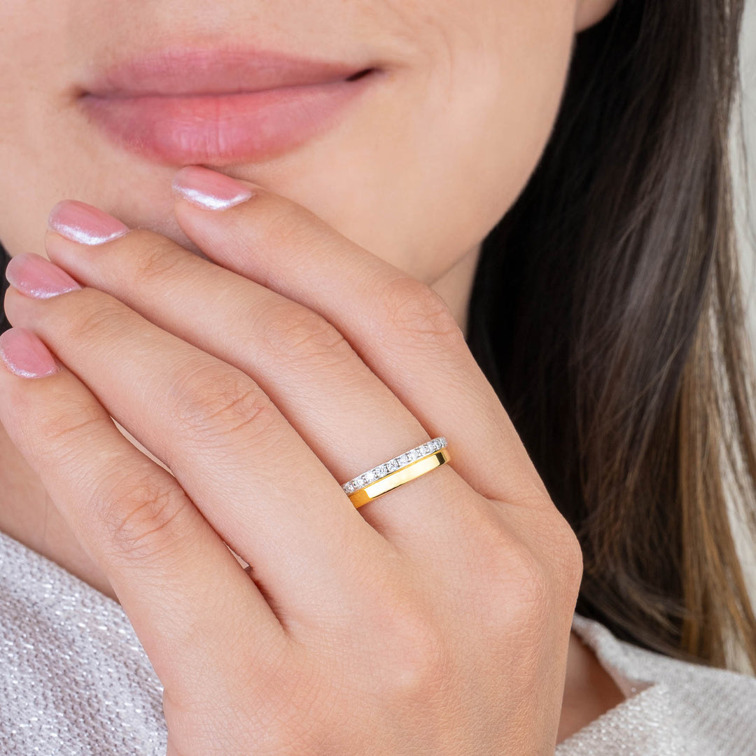 Dual-Tone Pavé Ring