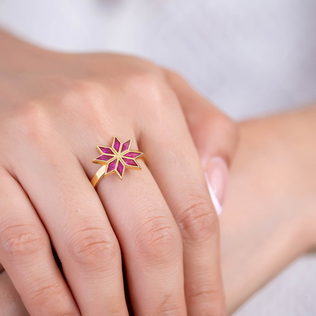 Tatreez Ruby Ring