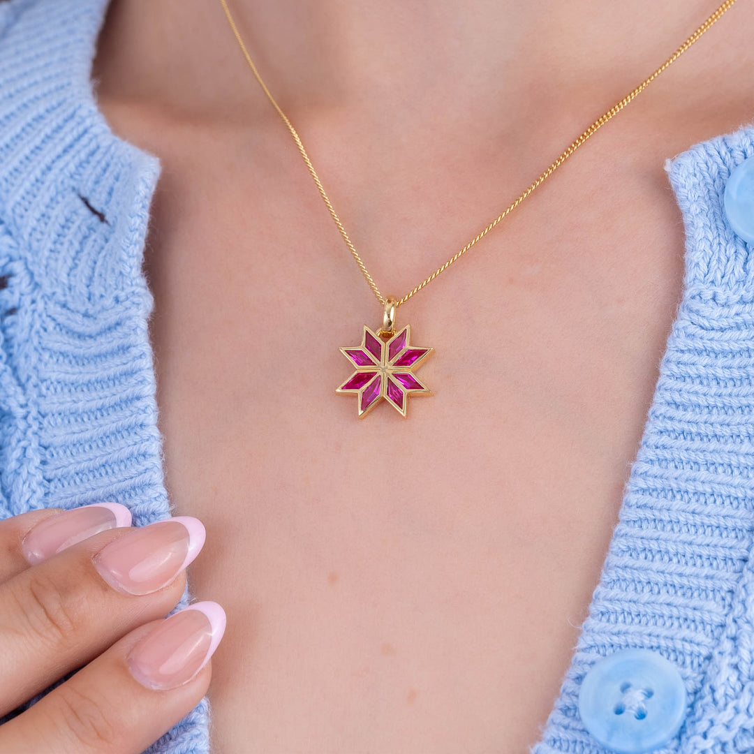 Tatreez Ruby Necklace