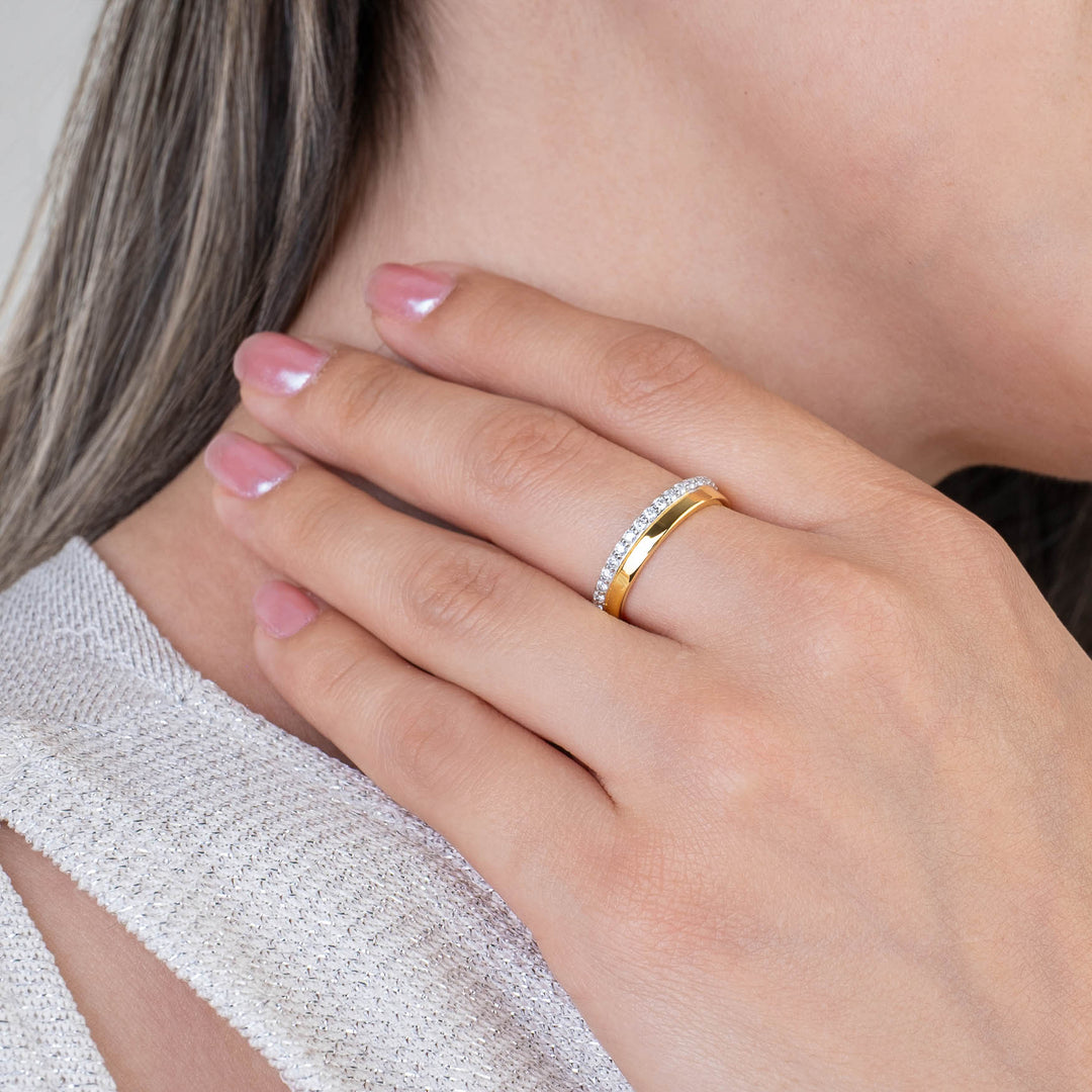 Dual-Tone Pavé Ring