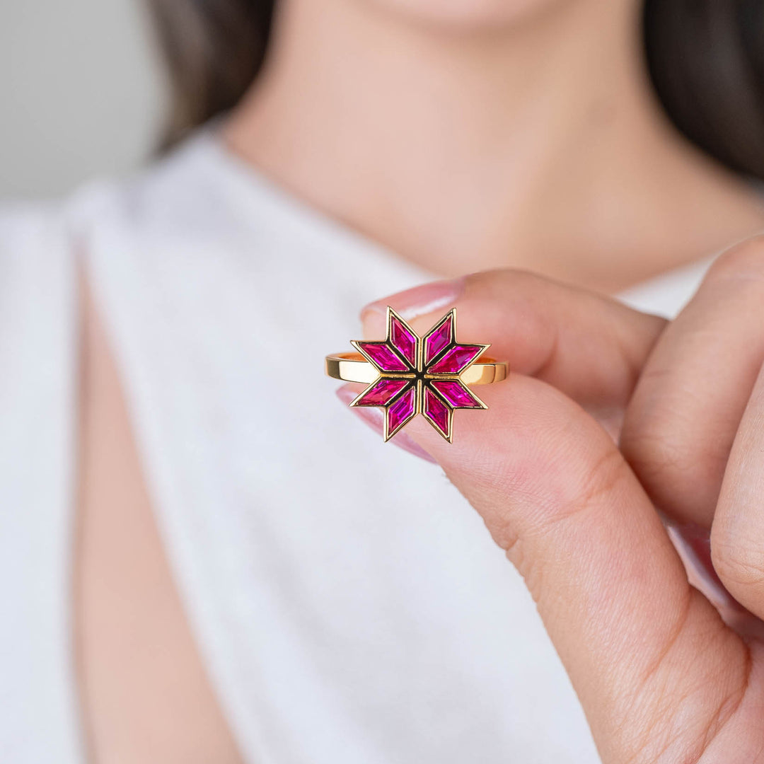 Tatreez Ruby Ring