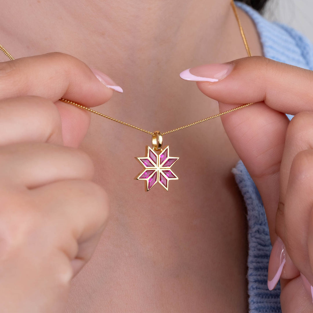 Tatreez Ruby Necklace