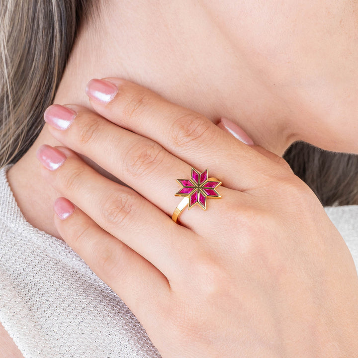 Tatreez Ruby Ring