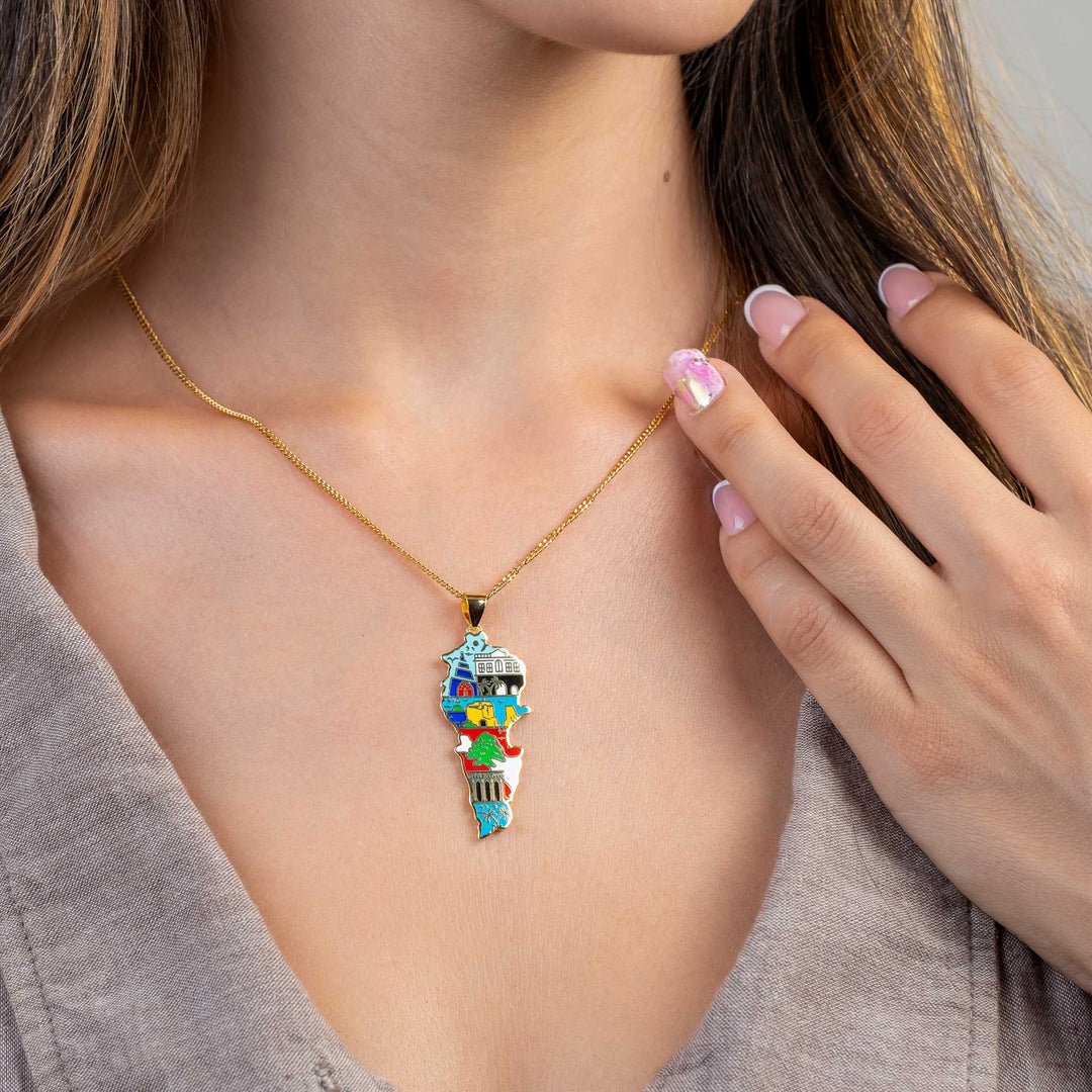 Lebanon Enamel necklace