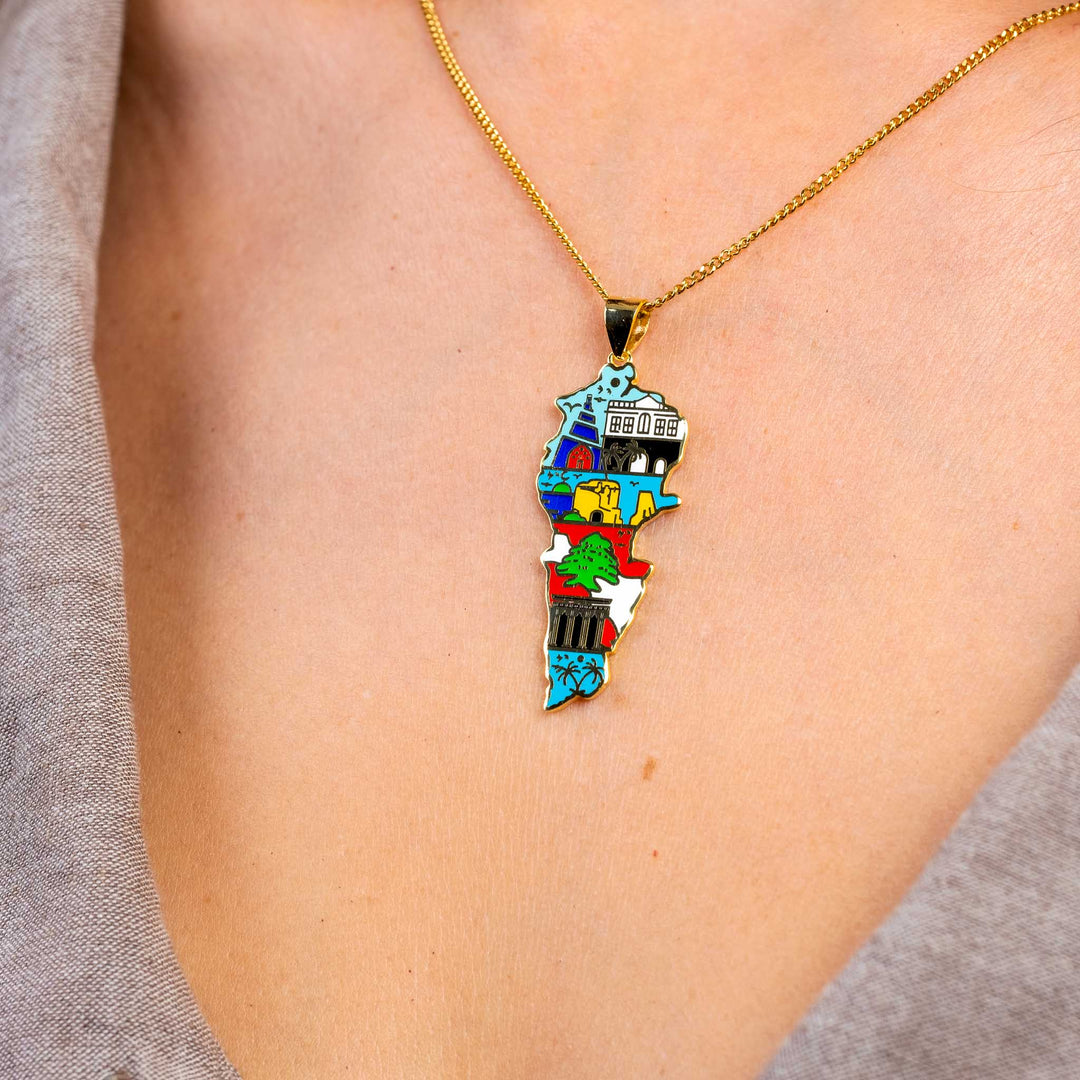Lebanon Enamel necklace