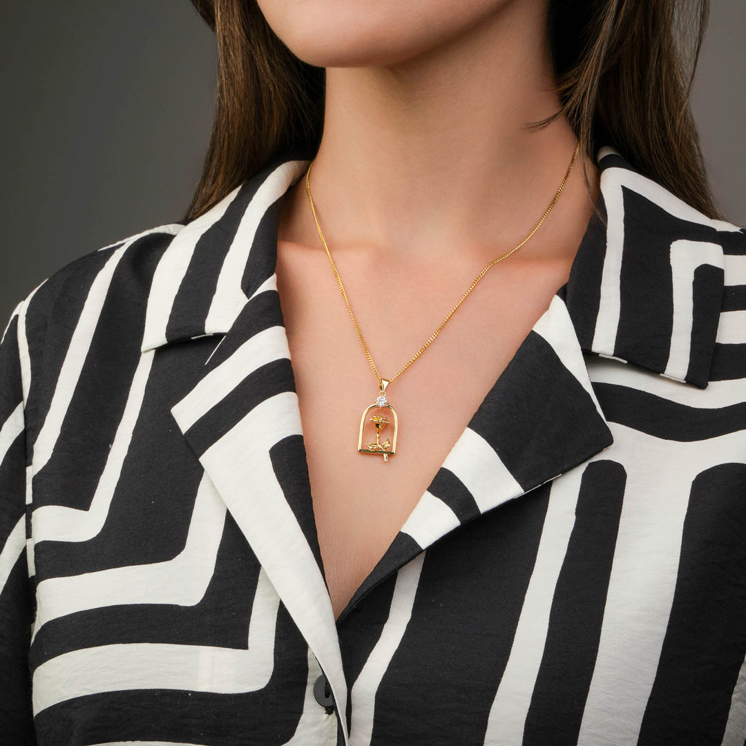 Diamond Flower Necklace