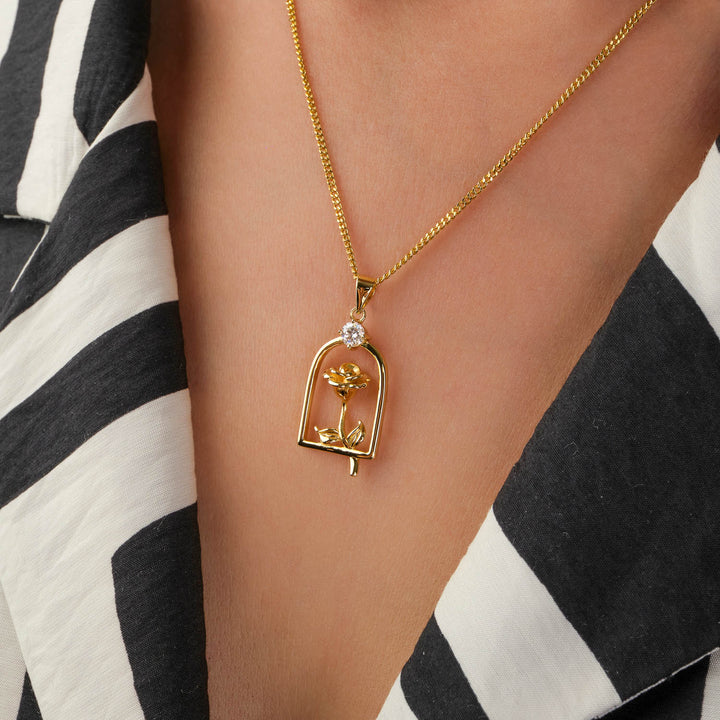 Diamond Flower Necklace