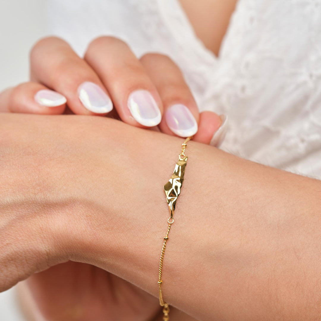 3D Palestine Map outline bracelet