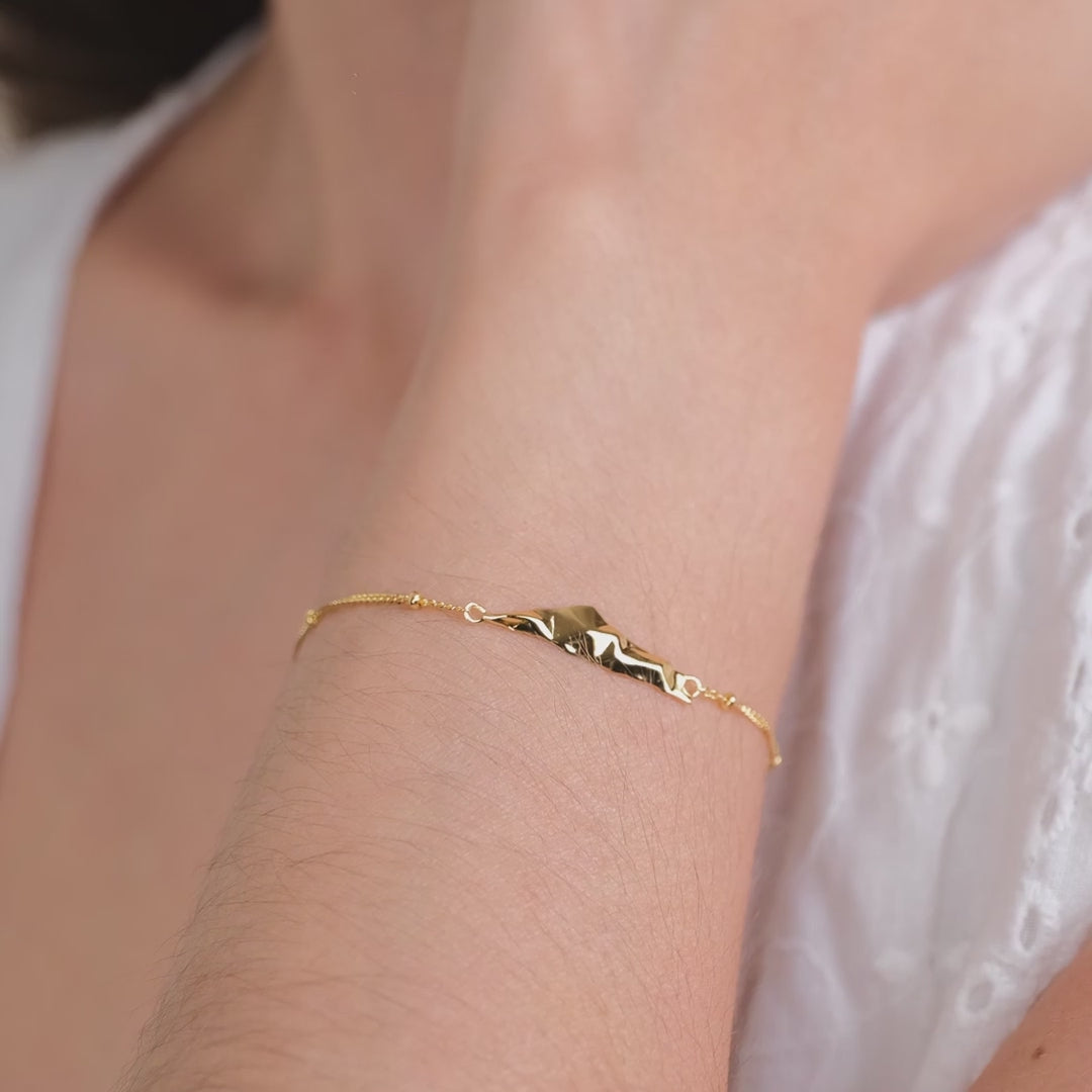 3D Palestine Map outline bracelet