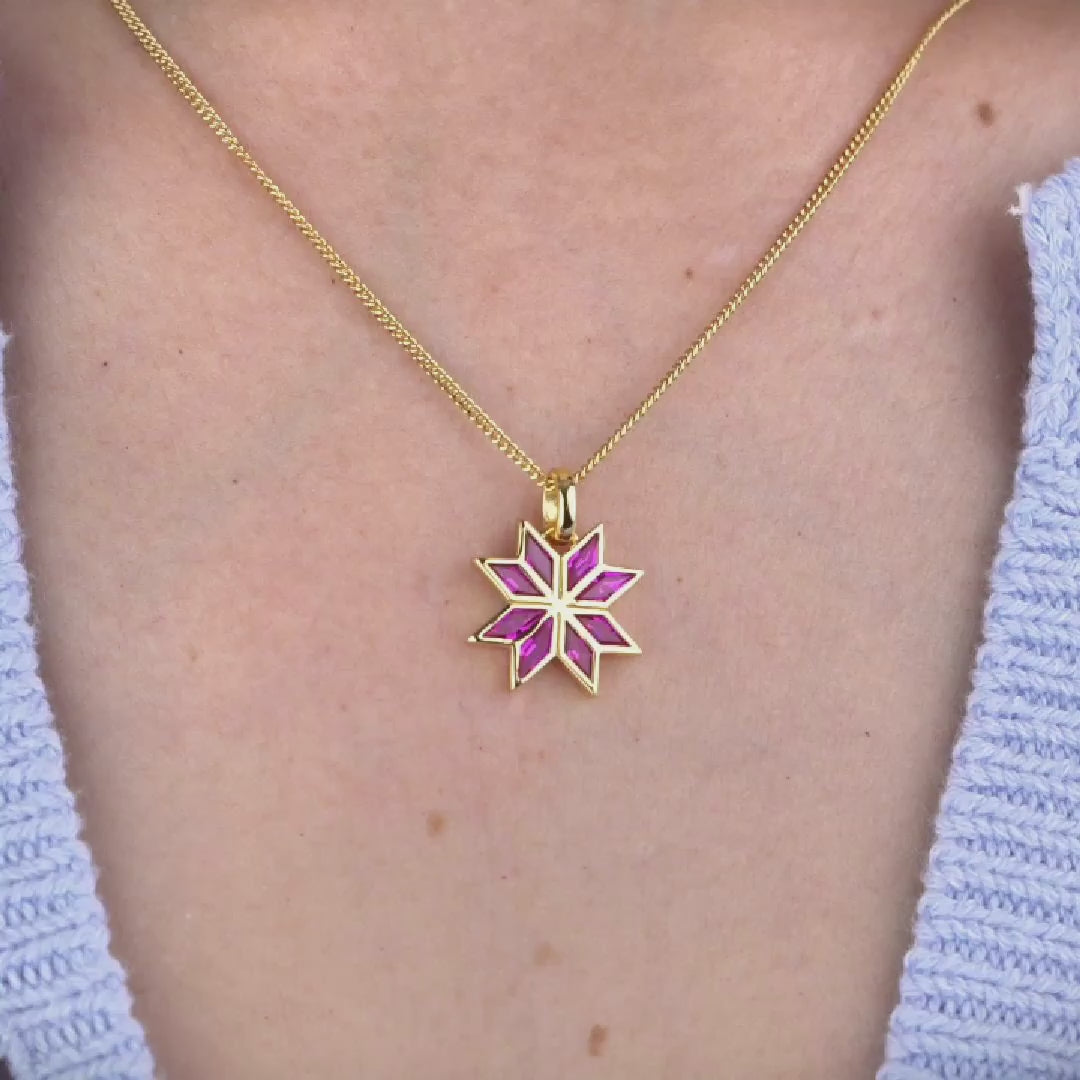 Tatreez Ruby Necklace