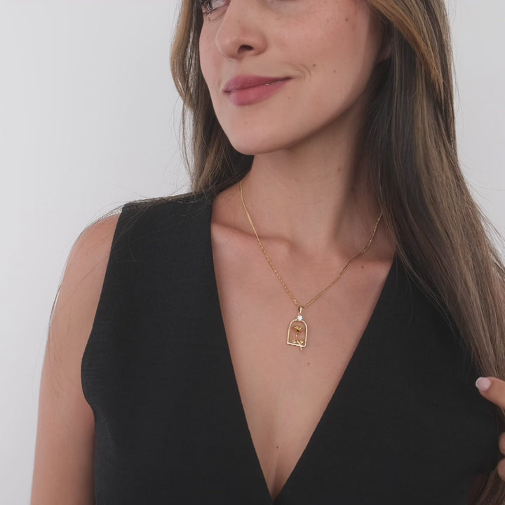 Diamond Flower Necklace