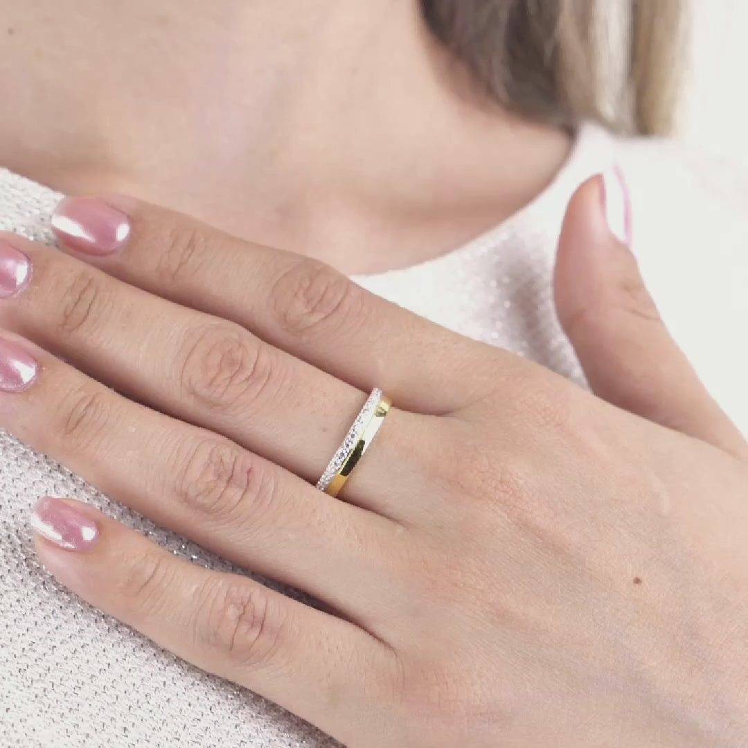 Dual-Tone Pavé Ring