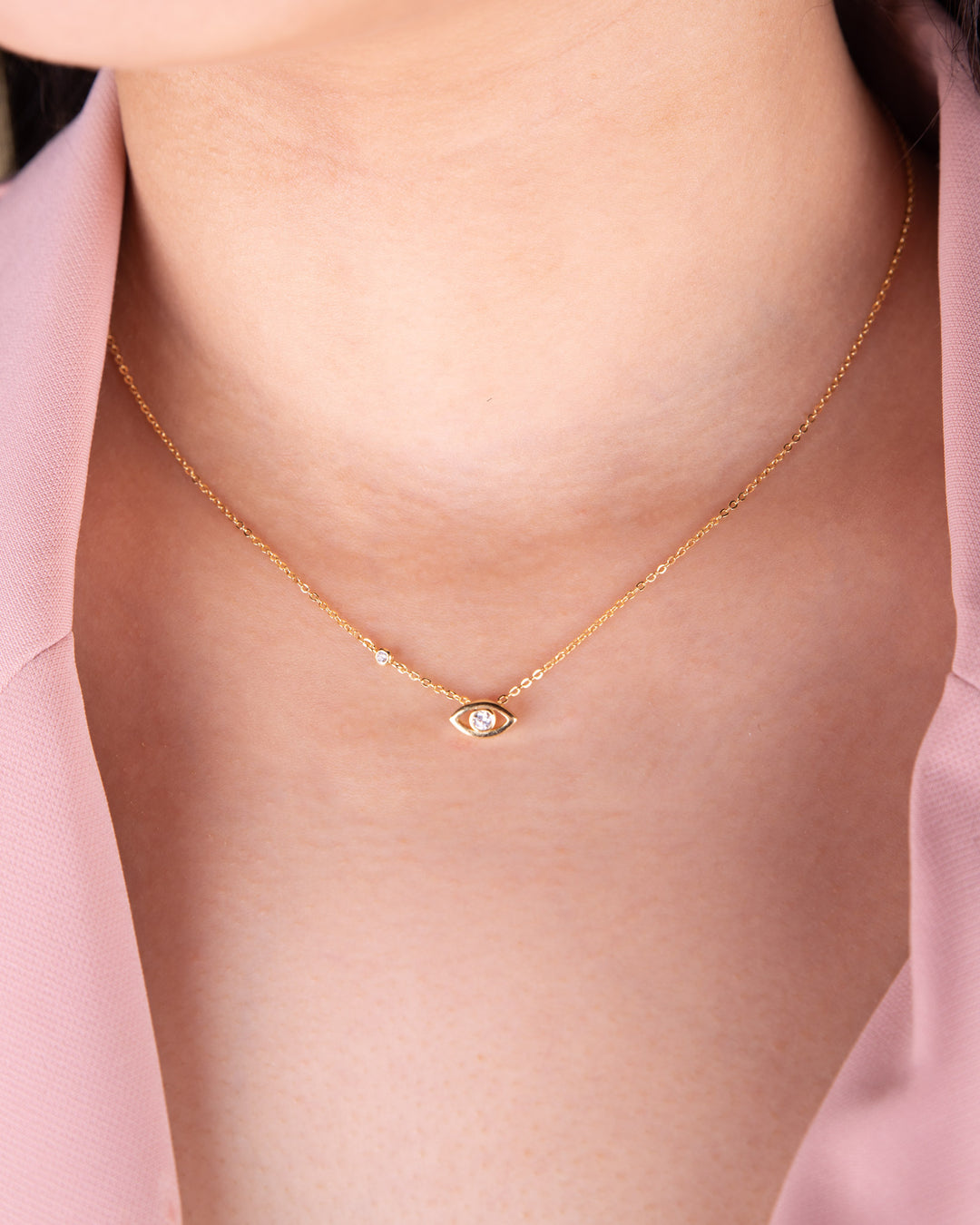 Gold Evil eye necklace