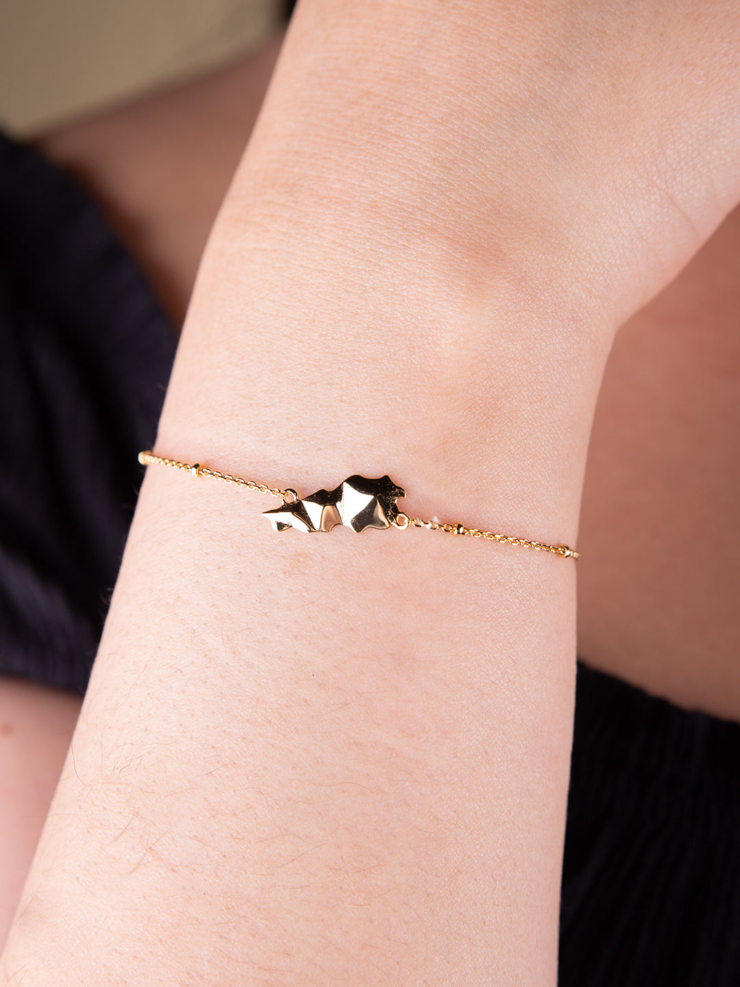 3D Lebanon Map outline bracelet