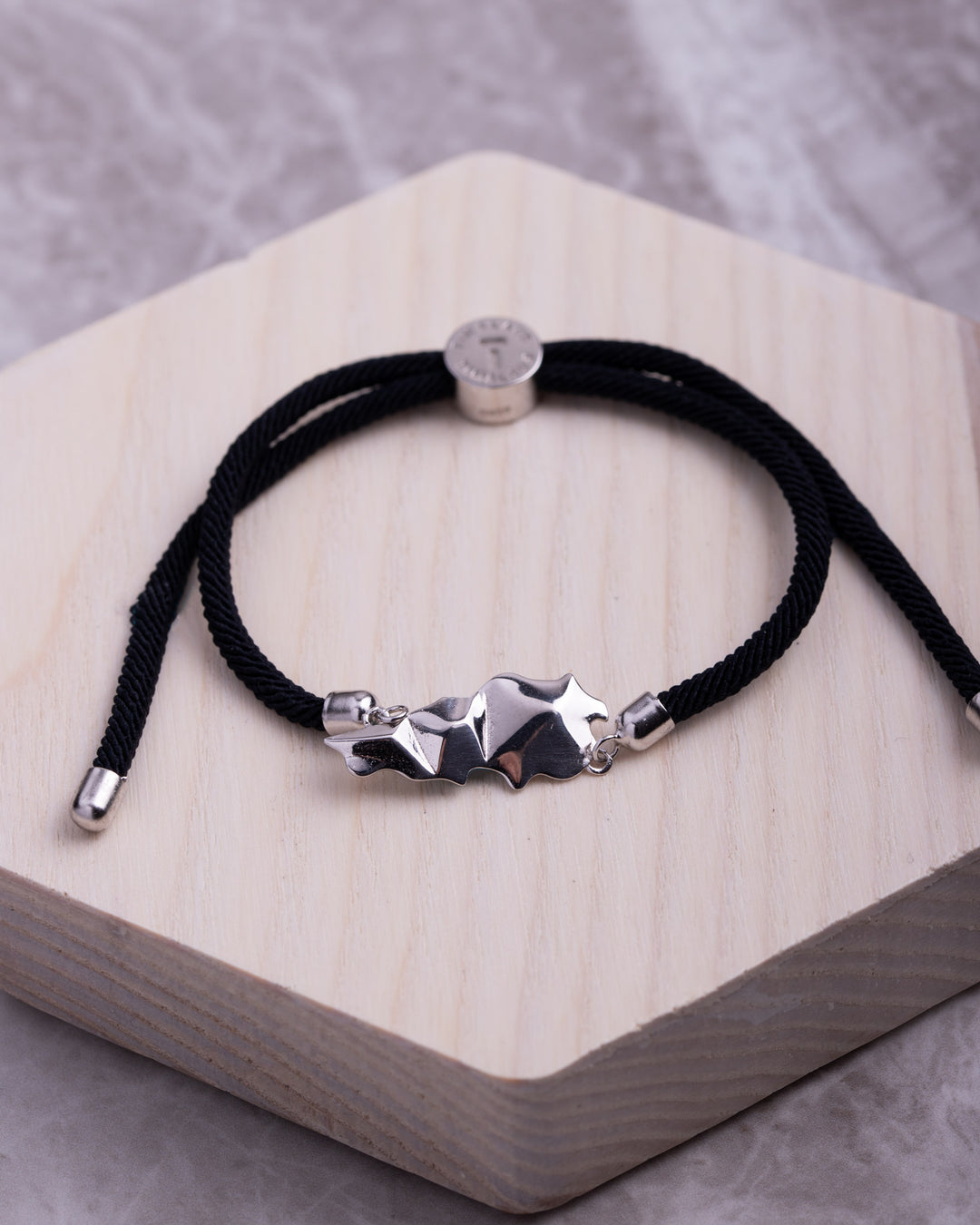 3D Lebanon Map outline Black Band bracelet