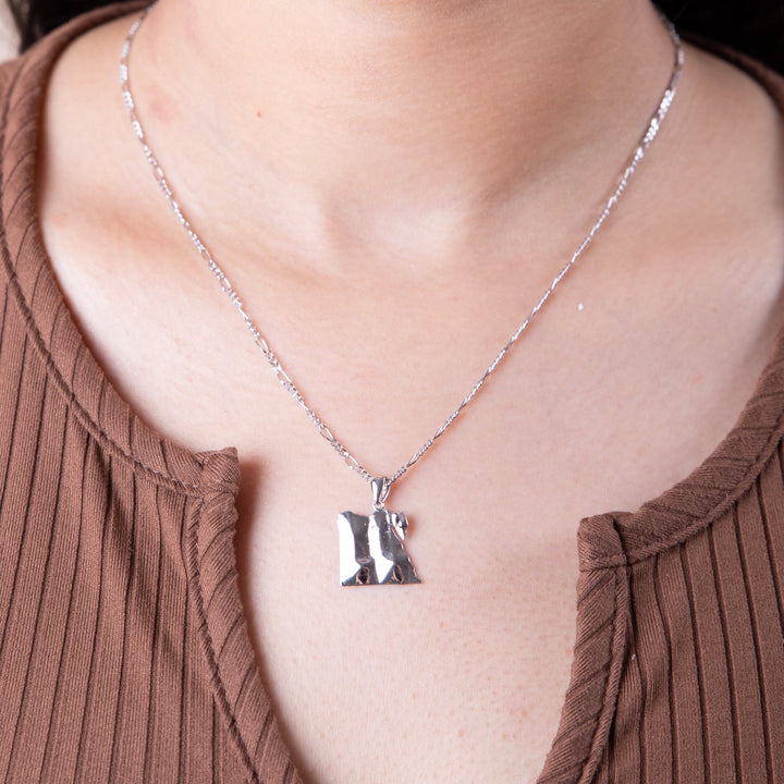 3D Egypt Map outline necklace