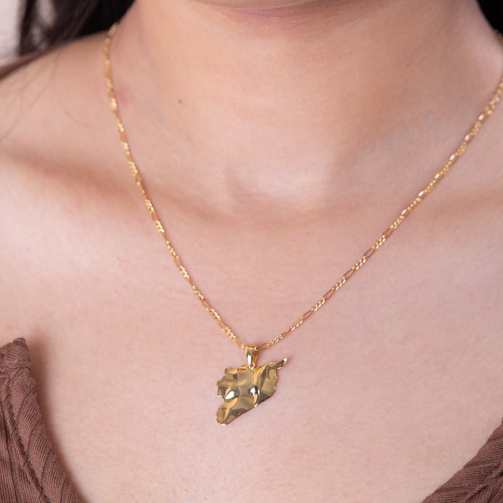 3D Syria Map outline necklace