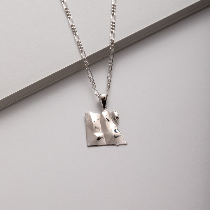 3D Egypt Map outline necklace