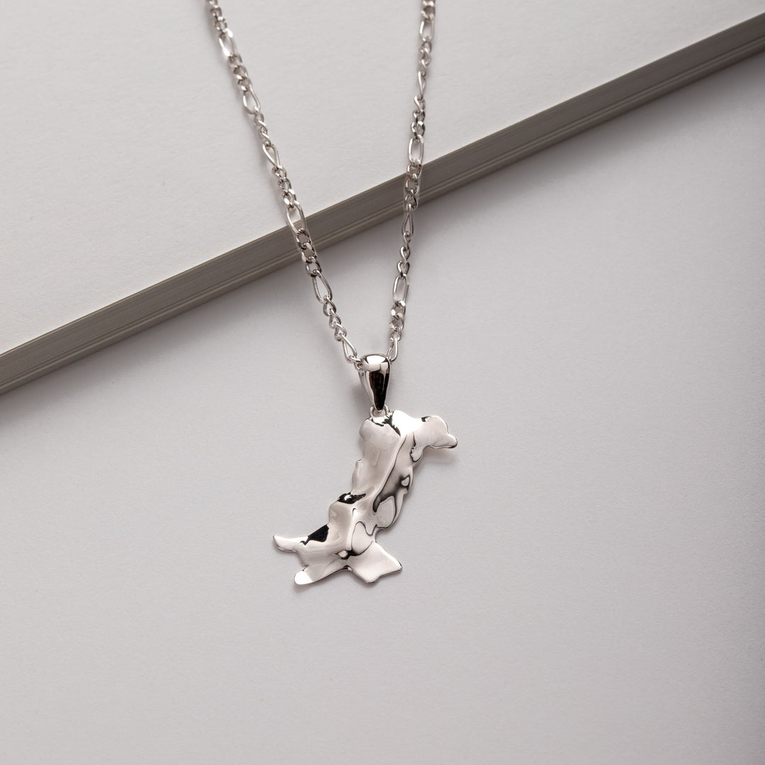 3D Pakistan Map outline necklace