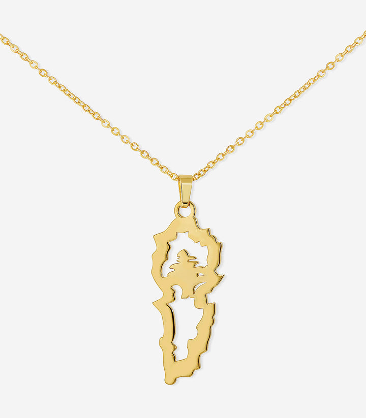 Lebanon Map Necklace