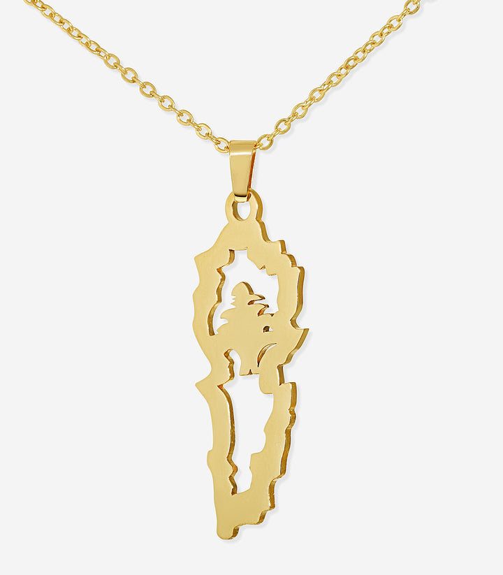 Lebanon Map Necklace