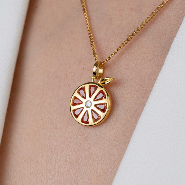Orange Yaffa Necklace