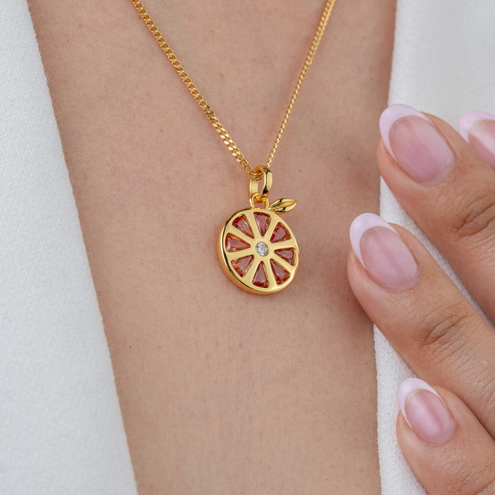 Orange Yaffa Necklace