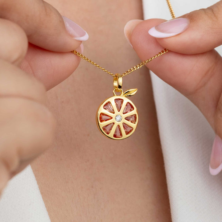 Orange Yaffa Necklace