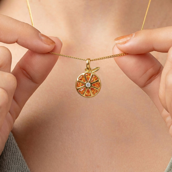Orange Yaffa Necklace