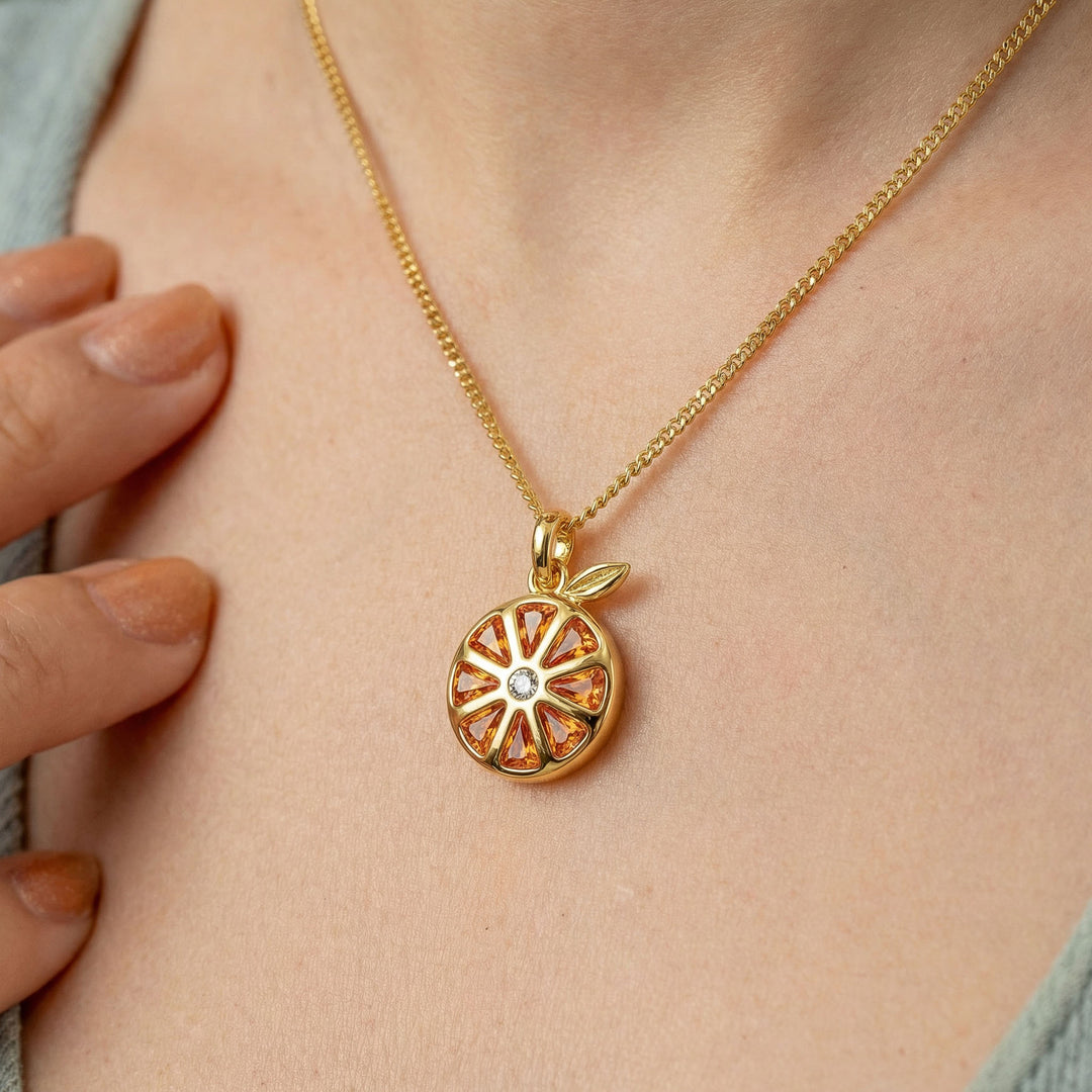 Orange Yaffa Necklace