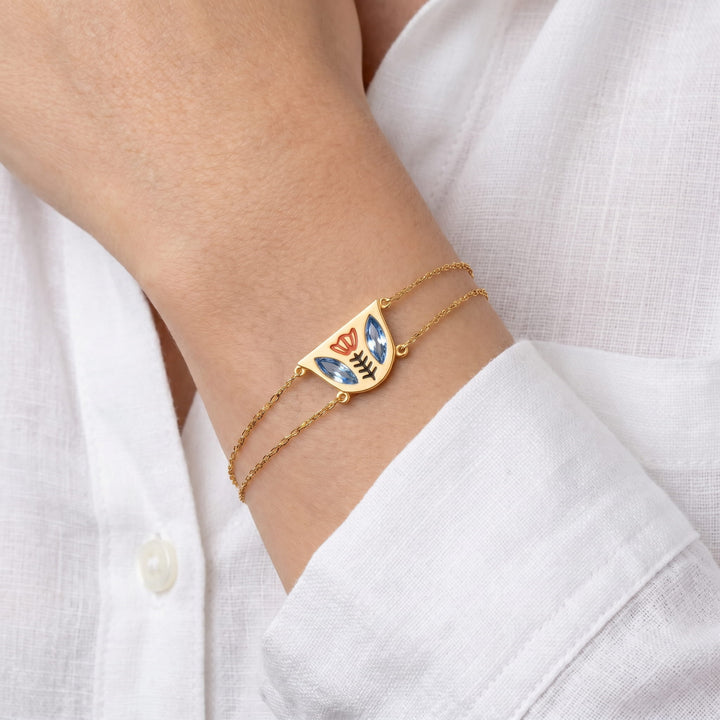 Sapphire Blue Coffee Cup Bracelet