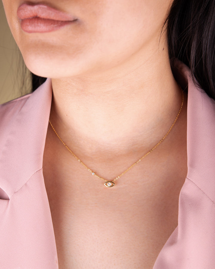 Gold Evil eye necklace