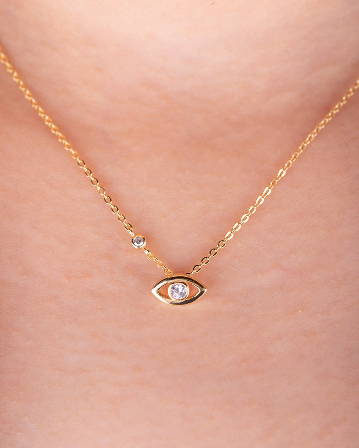Gold Evil eye necklace
